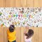 Happy Easter Giant Coloring Poster & Tablecloth – 31 x 72 Inches Jumbo Paper Coloring Banner for Kids' Crafts, Activities, Toys, Parties and Classroom Decor